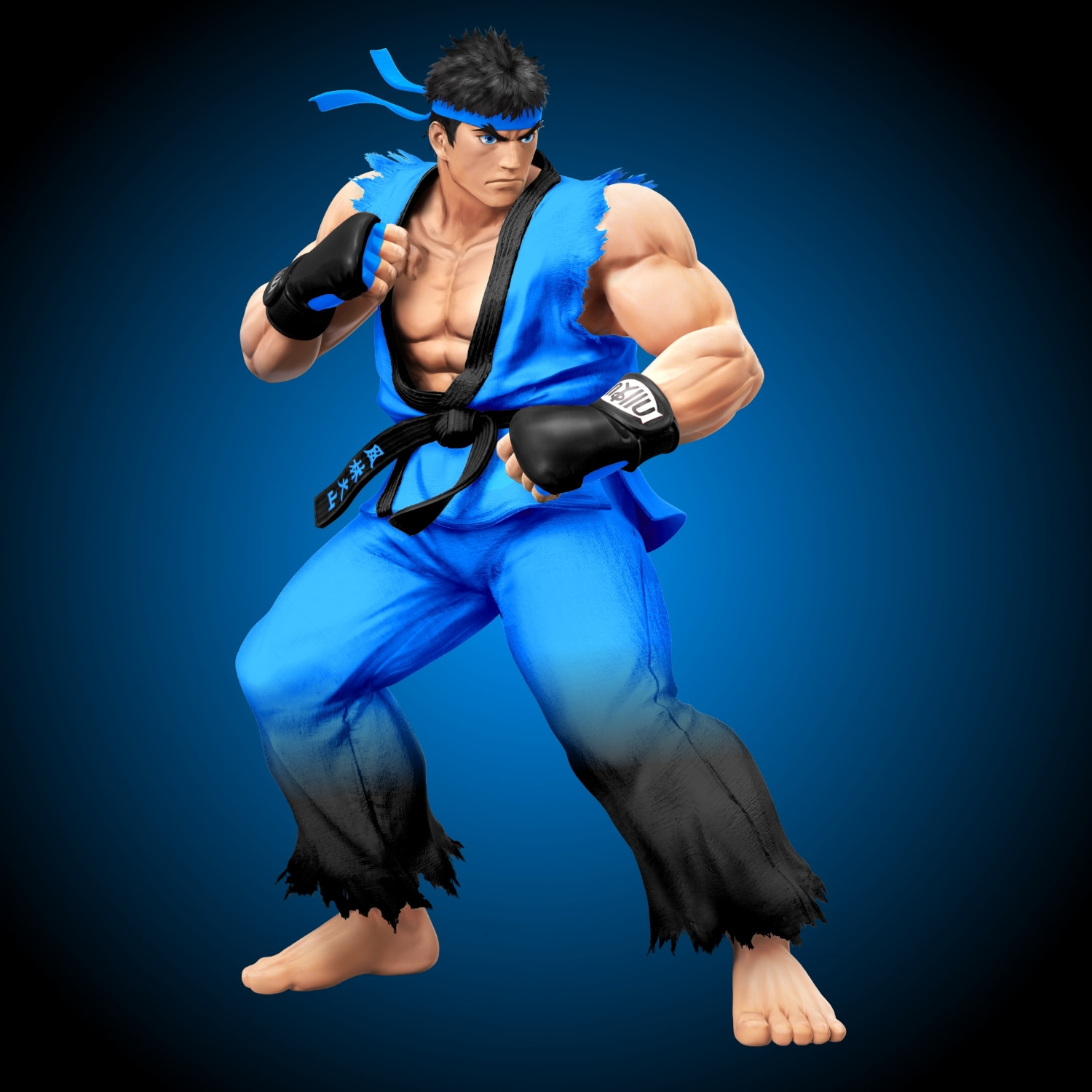 Black and Blue Ryu Mod for Super Smash Bros. (Wii U) | SSB4U Mods
