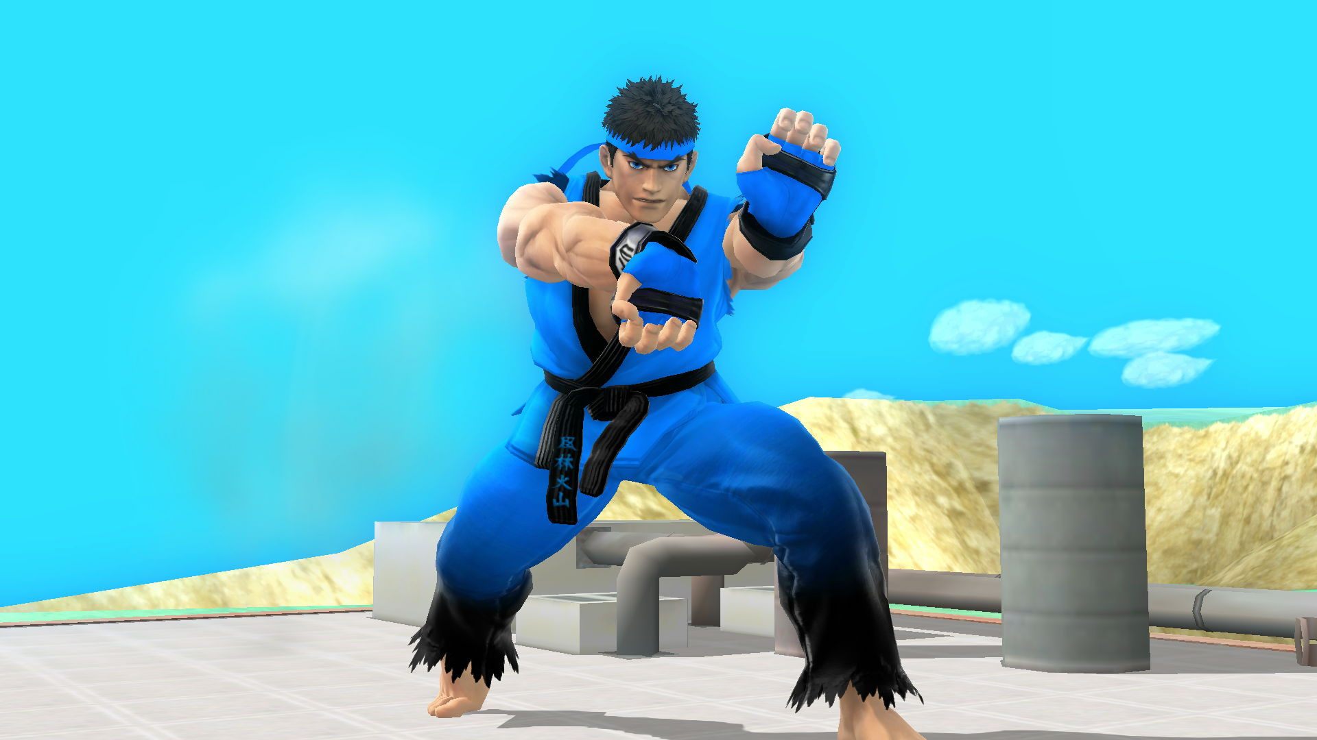 Black and Blue Ryu Mod for Super Smash Bros. (Wii U) | SSB4U Mods