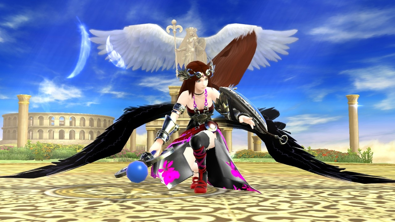 Dark Angel Palutena Mod for Super Smash Bros. (Wii U) | SSB4U Mods, image size:1280x720
