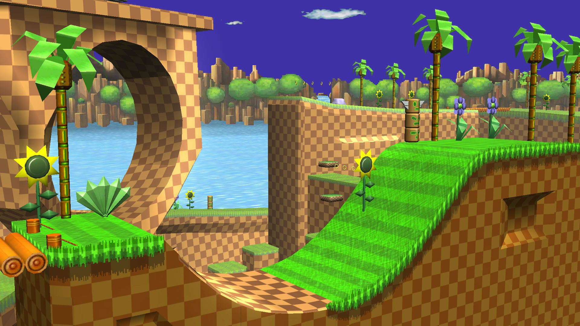 Wii - Super Smash Bros. Brawl - Green Hill Zone - The Textures Resource