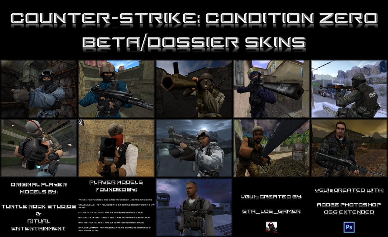 Condition Zero Beta/Dossier Skins [Counter-Strike: Condition Zero] [Mods]