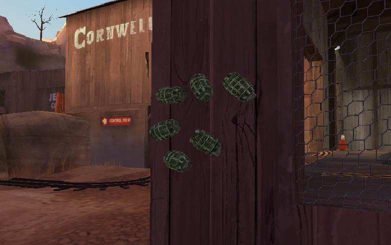 frag grenade replacement for pipbomb @ stickybomb