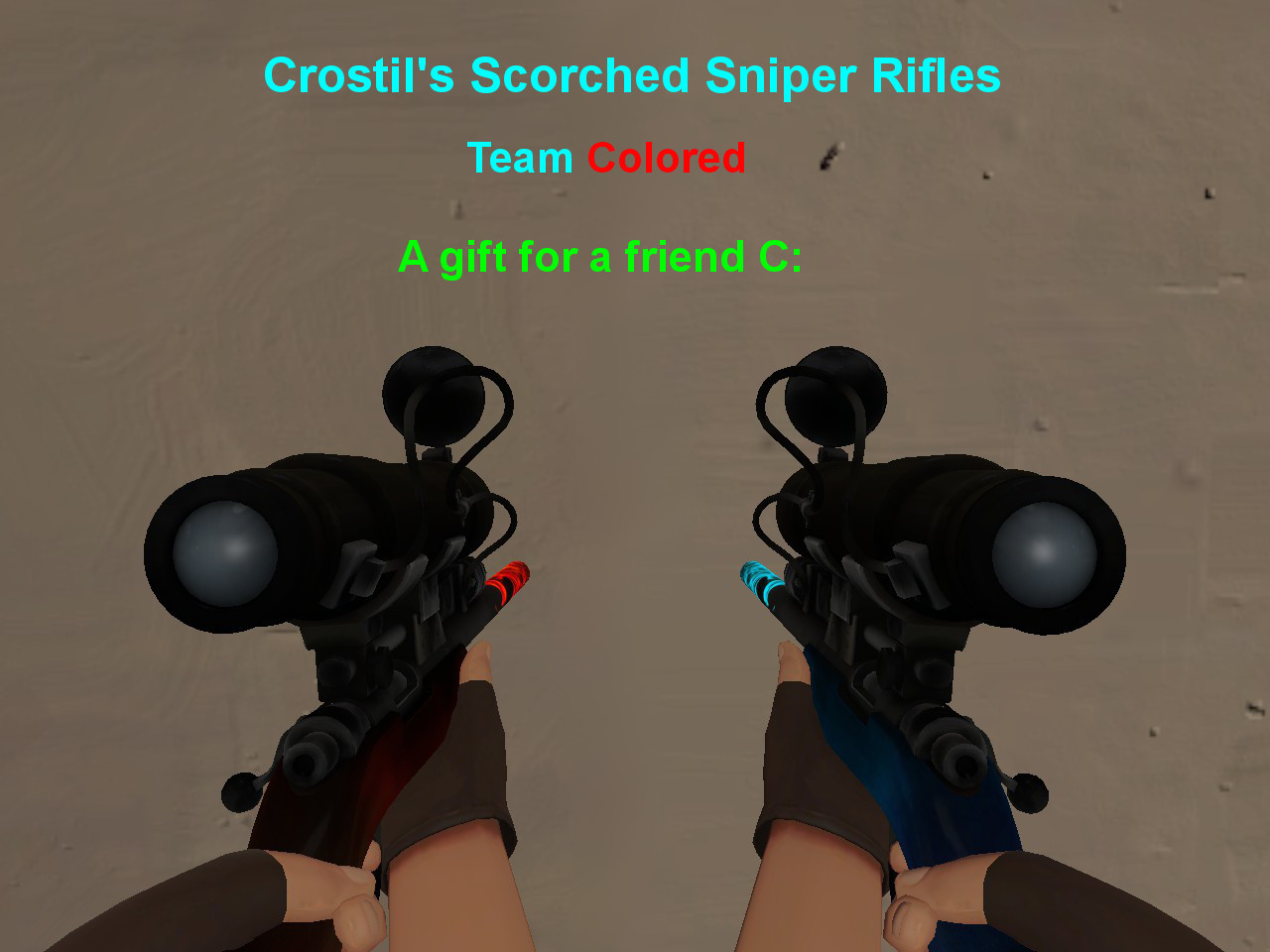 Crostil's Scorched Sniper Rifles [For Linkabell!]