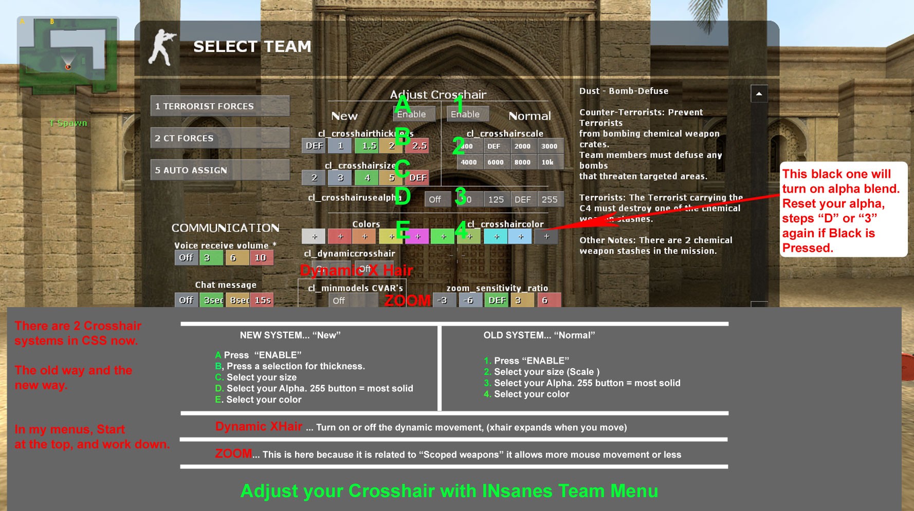 Ксс систем. Меню для CSS gui. +Menu_select Counter Strike source. Select Size CSS. Select Team.
