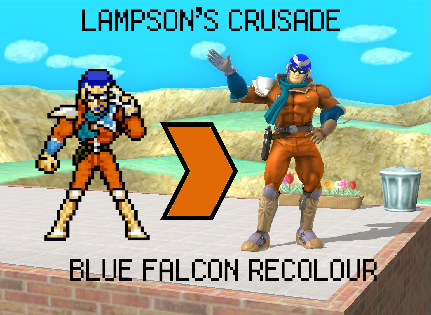 Super Smash Bros Crusade Blue/Orange Falcon