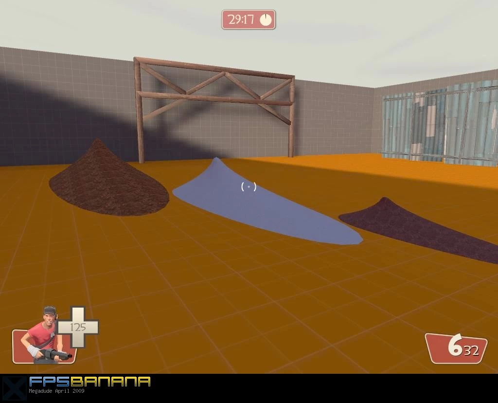 Fences, gravel, support beams