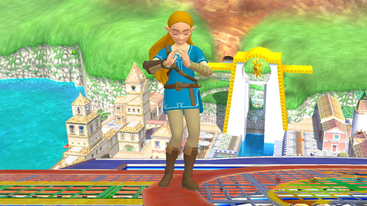 BOTW Zelda in Link Outfit [Super Smash Bros. (Wii U)] [Mods]