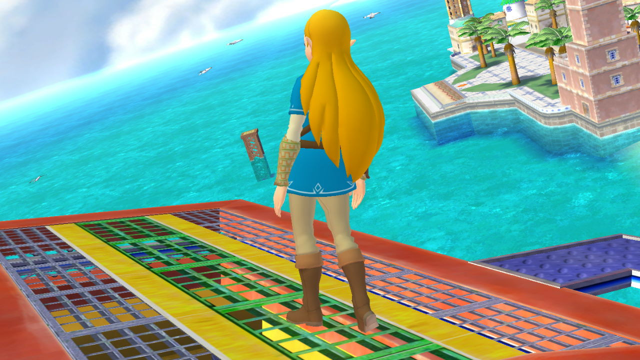 BOTW Zelda in Link Outfit [Super Smash Bros. (Wii U)] [Mods]