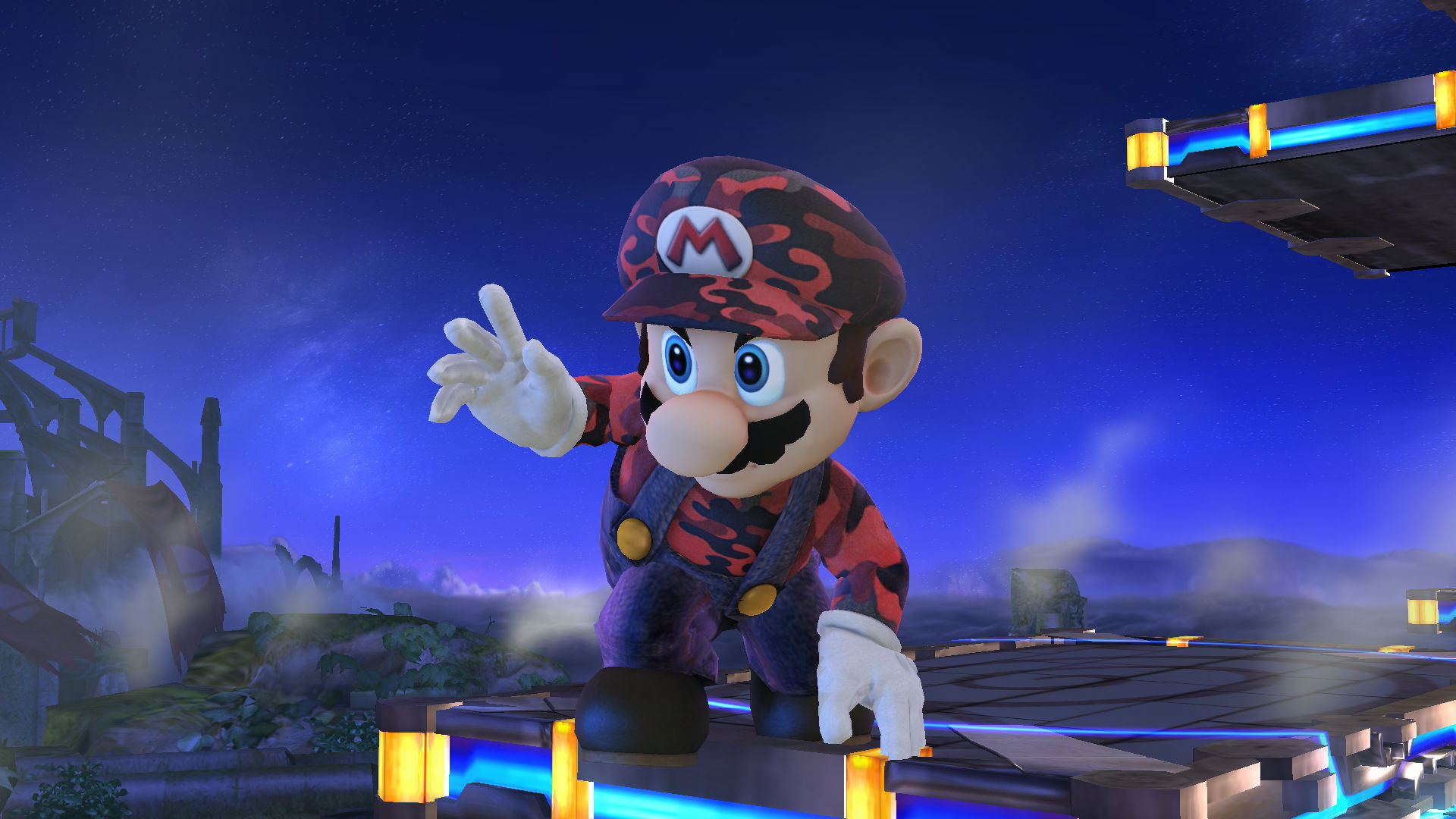 Red Camouflage Mario [Super Smash Bros. (Wii U)] [Mods]