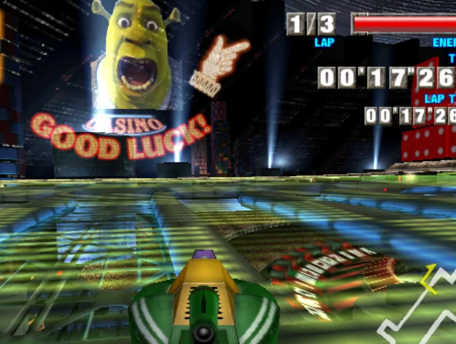 Shrek Replacing Clown for Casino Palace [F-Zero GX] [Mods]