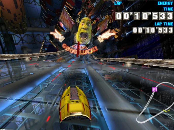 Shrek Replacing Clown for Casino Palace [F-Zero GX] [Mods]
