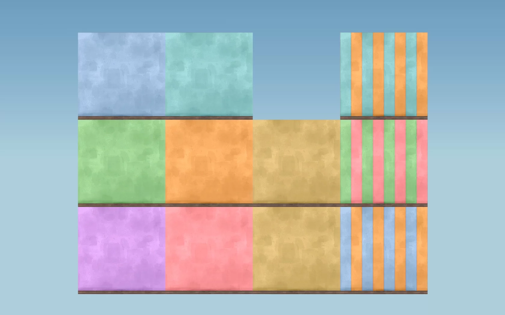 Colored Plaster/Wallpaper walls