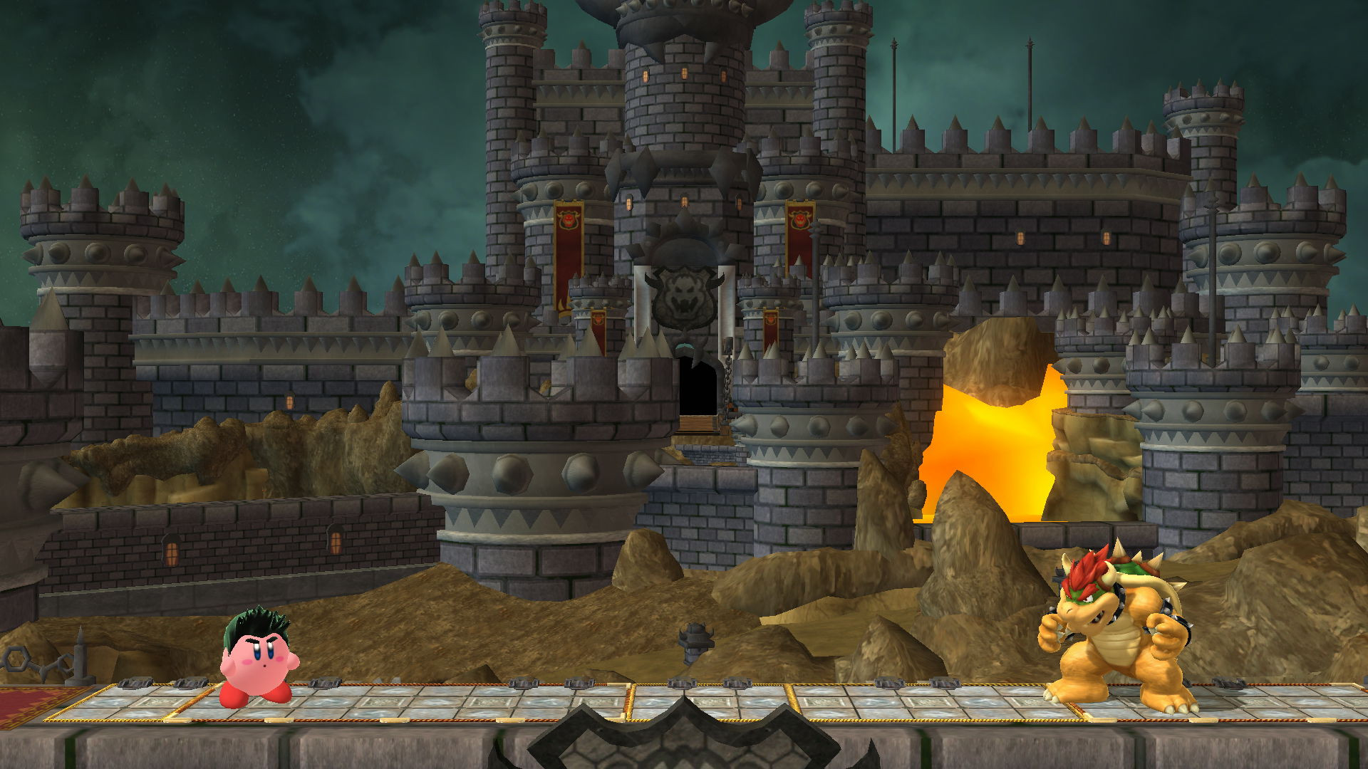 Bowser's Castle over Coliseum [Super Smash Bros. (Wii U)] [Mods]