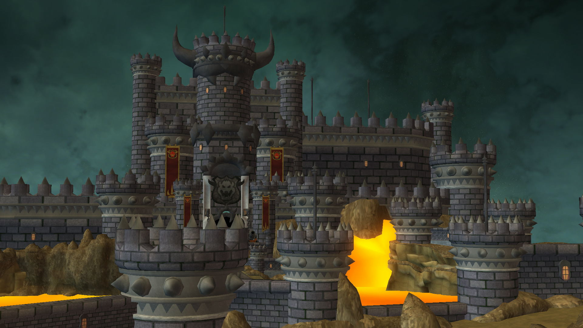 Bowser's Castle over Coliseum [Super Smash Bros. (Wii U)] [Mods]