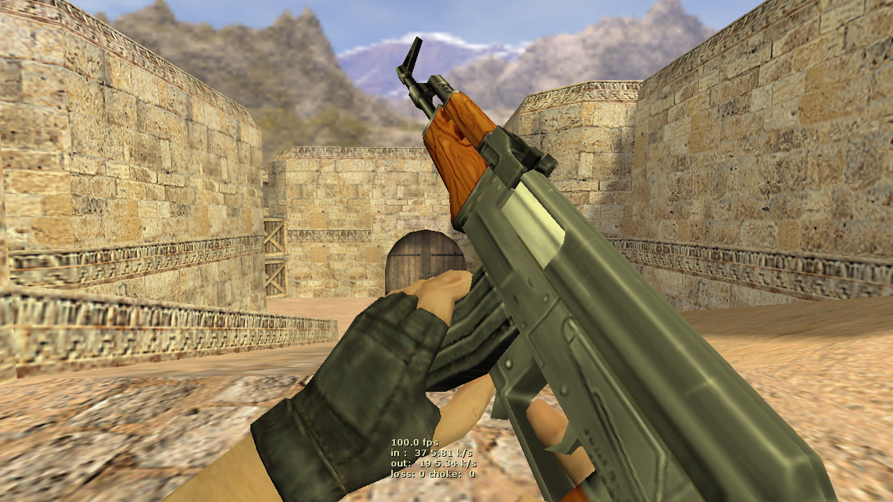 Default AK47 with CSS Arm [Counter-Strike 1.6] [Mods]