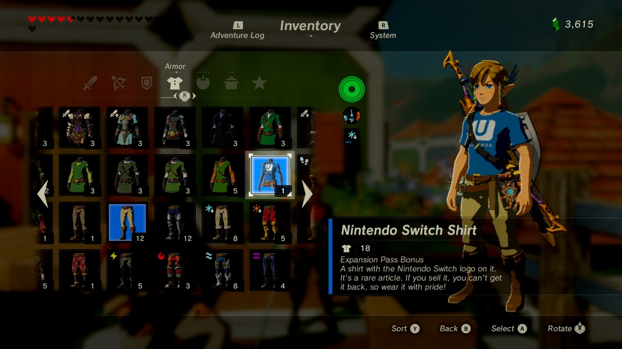 Nintendo Wii U Shirt The Legend Of Zelda Breath Of The Wild Wiiu Mods