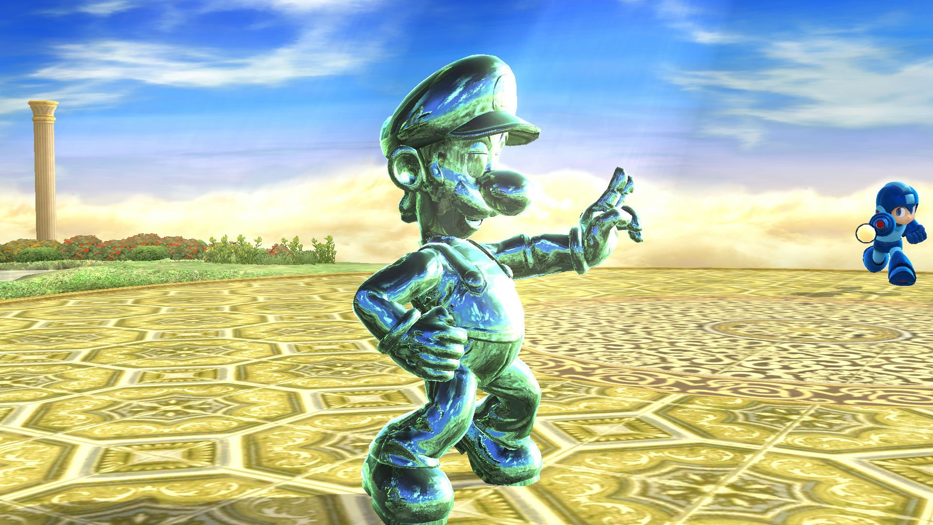 Green Bronze Luigi [Super Smash Bros. (Wii U)] [Mods]