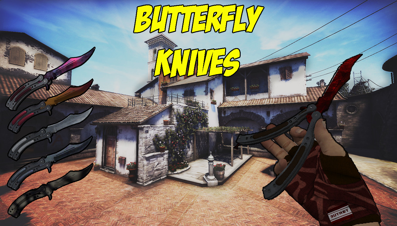 Canivete Butterfly Cs Go Trava De Mola + Bainha 06-0966 - CJ