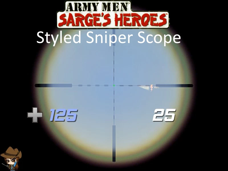 Army Men Sarge's Heroes styled sniper scope