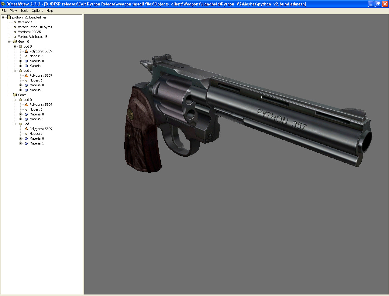 Custom Colt Python Mod for Battlefield 2 | BF2 Mods