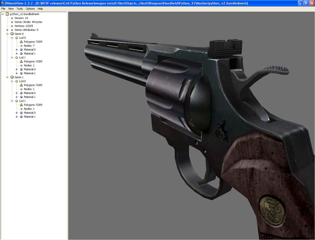 Custom Colt Python Mod for Battlefield 2 | BF2 Mods