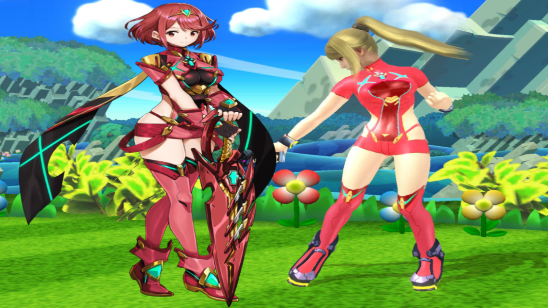 Another recolor for ZSS based in Pyra From Xenoblade 2. 