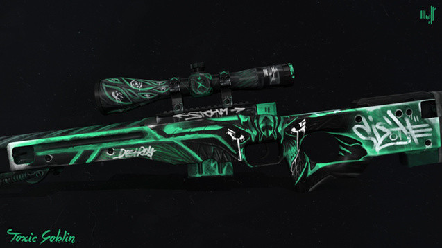 awp atheris + Toxic scraped  BroSkins - CSGO trade & skins