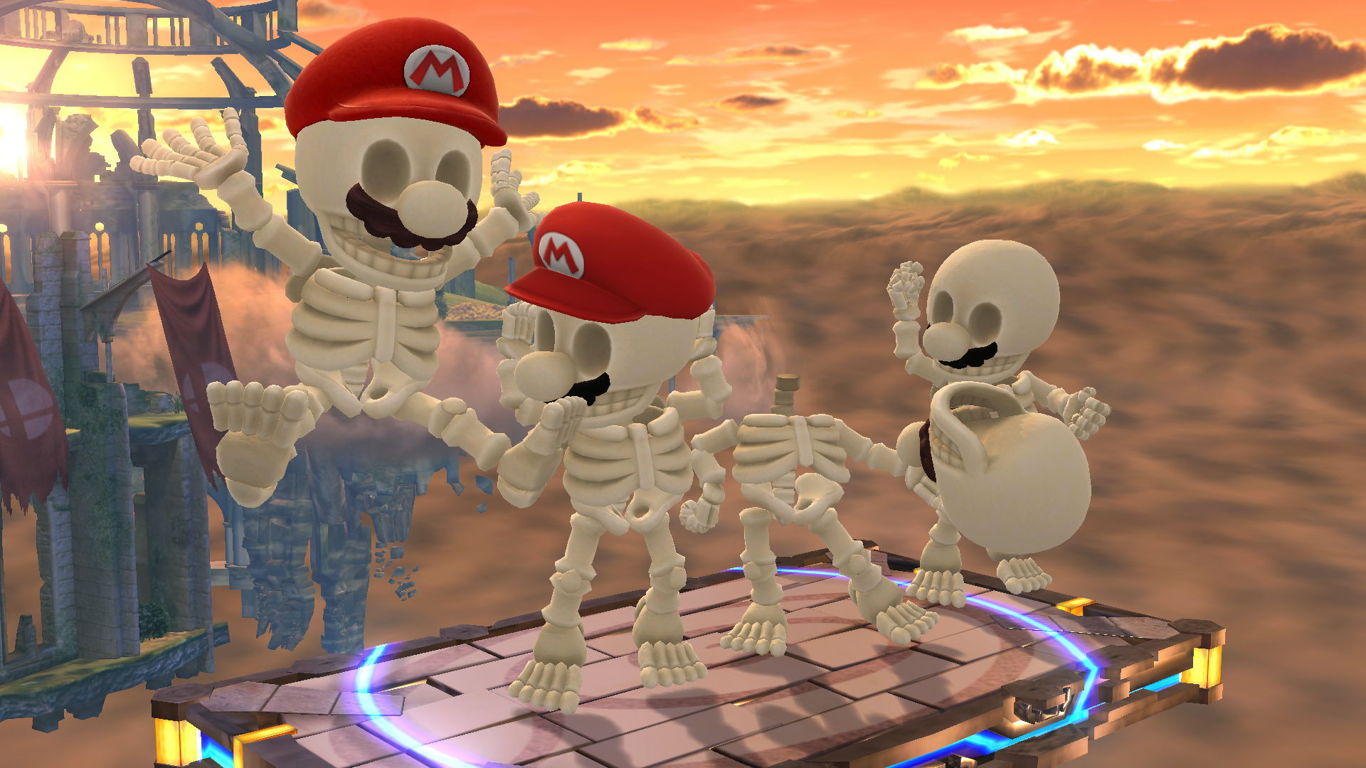 Skeleton Mario (Super Mario Odyssey) [Super Smash Bros. (Wii U)] [Mods]