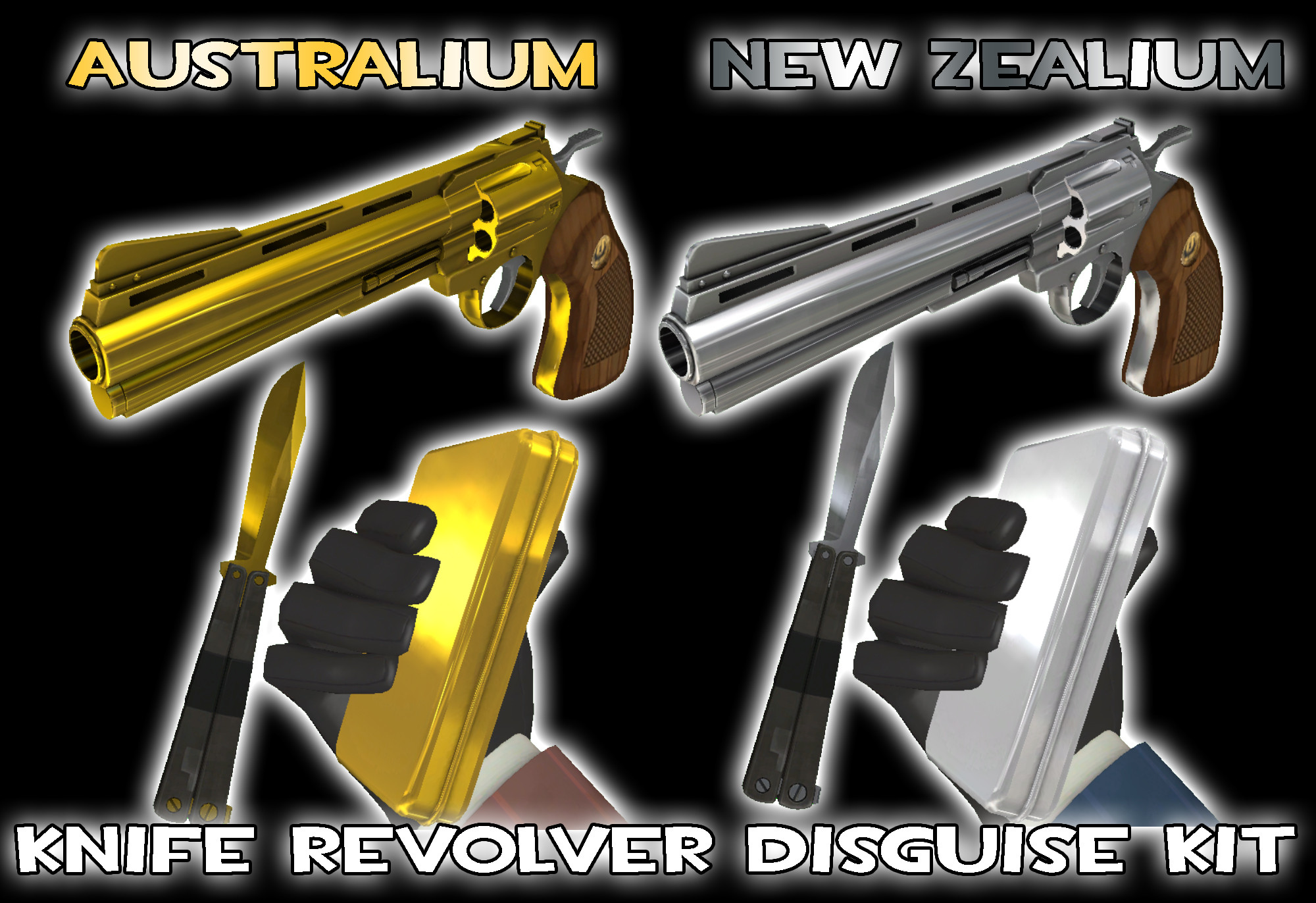 Aus Zeal Knife Revolver Disguise Kit