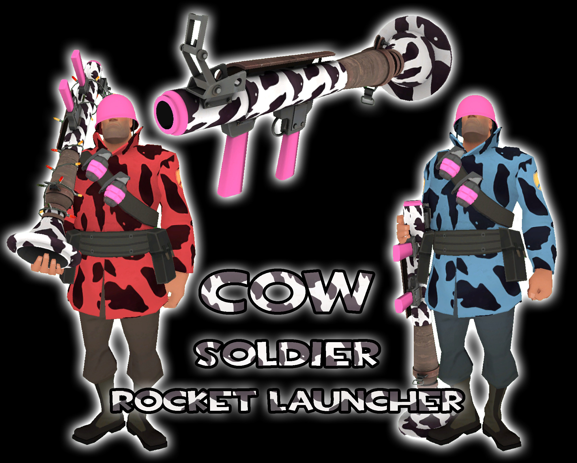 Cow-themed Soldier & Rocket Launcher