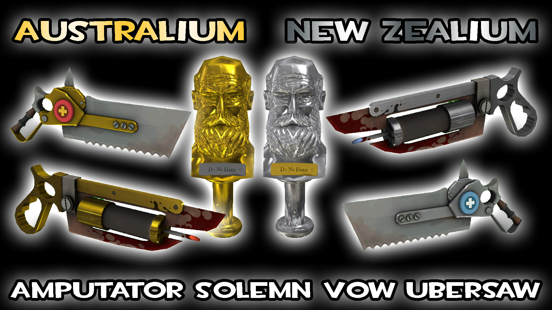 Aus/Zeal Solemn Vow/Ubersaw/Amputator [Team Fortress 2] [Mods]