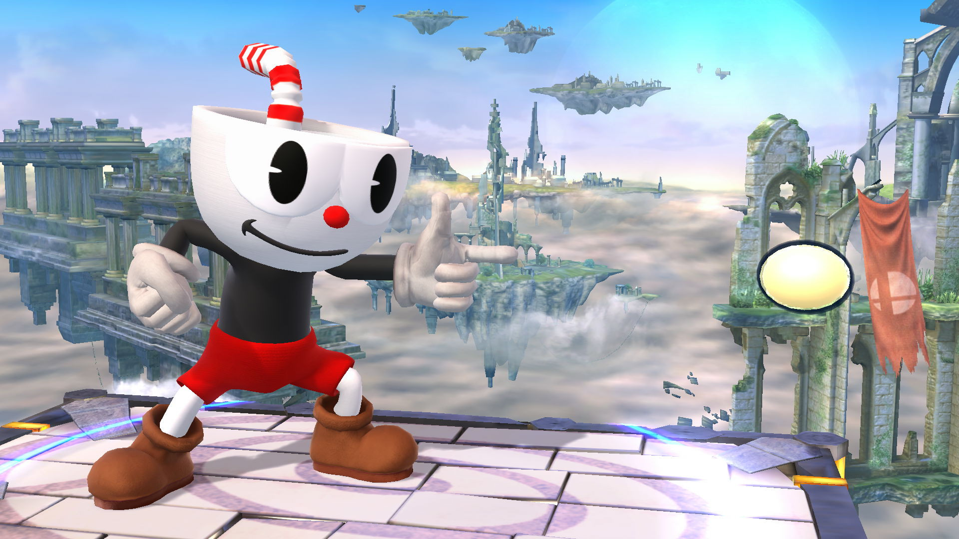 Cuphead, Mugman & Puphead (Cuphead) [Super Smash Bros. (Wii U)] [Mods]