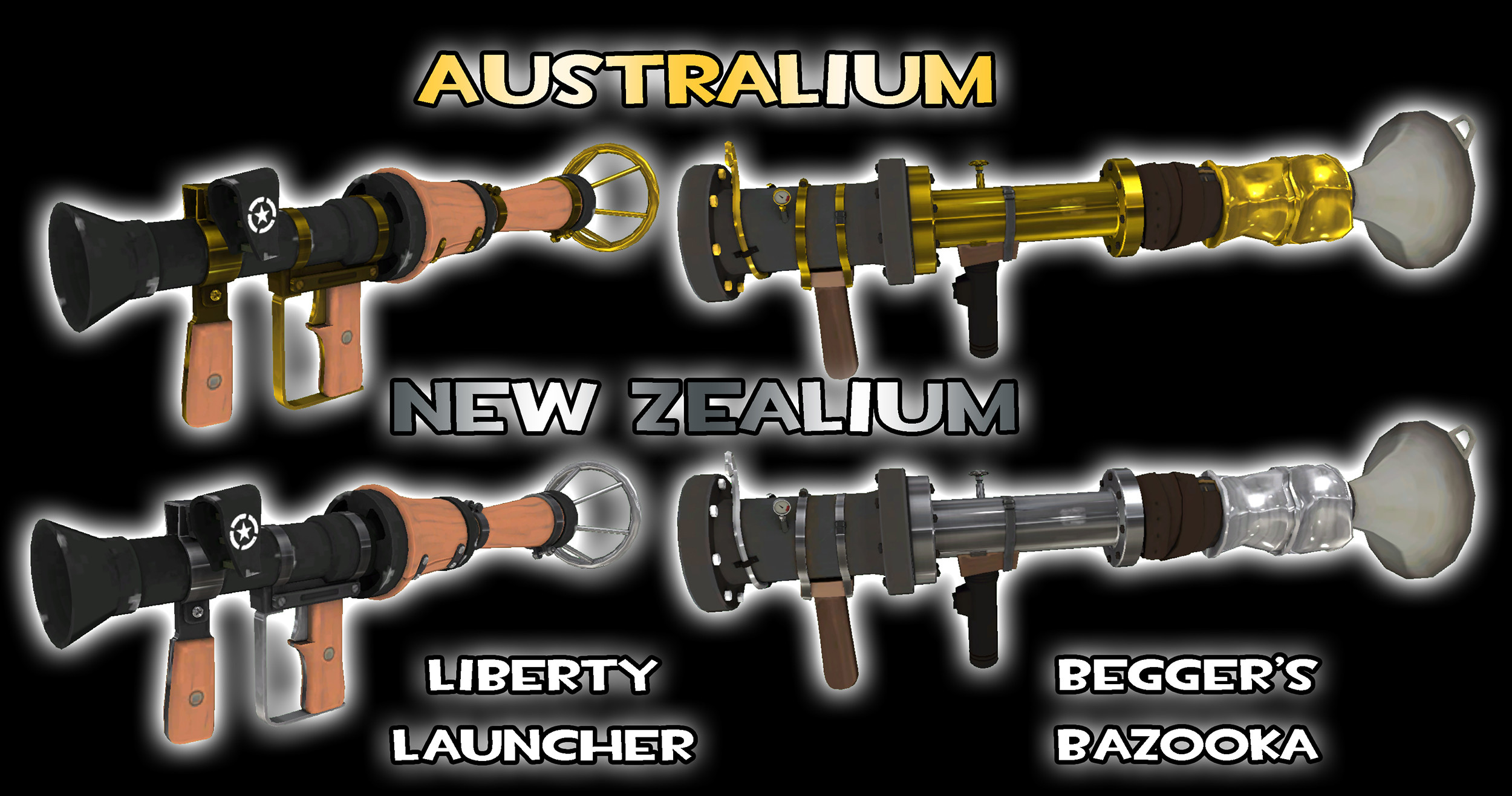 Aus/Zeal Liberty Launcher & Begger's Bazooka