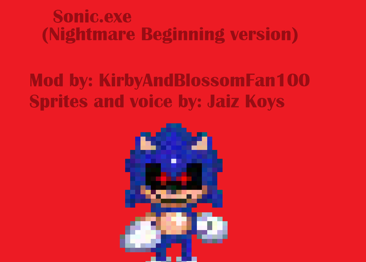 Sonic.Exe: Nightmare Beginning official promotional image - MobyGames