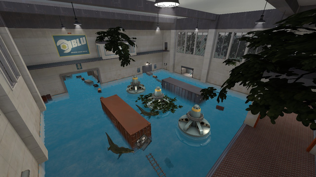 Turbine but the floor is filled with Crocodile