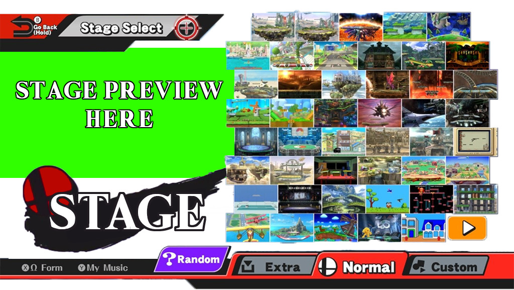 Stage Select Background Preview Template Super Smash Bros Wii U Mods 