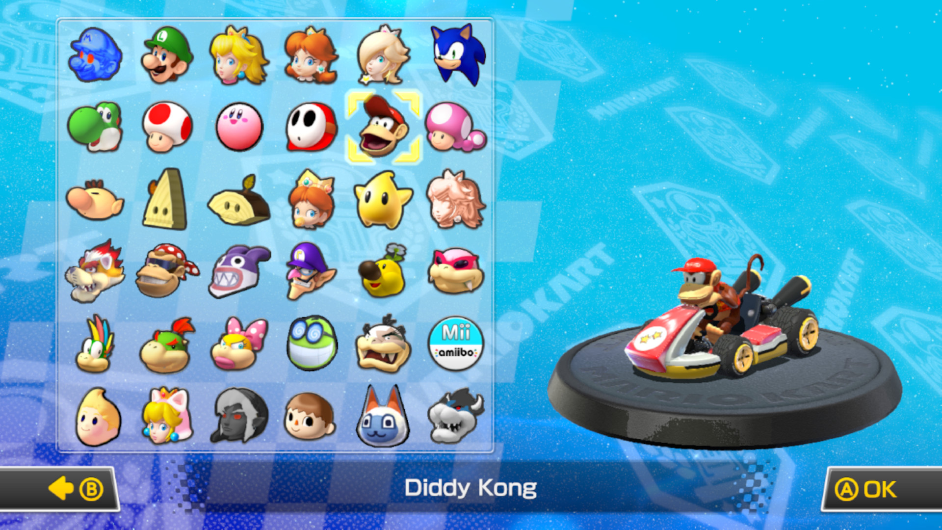 Diddy Kong's standard parts and emblem [Mario Kart 8] [Mods]