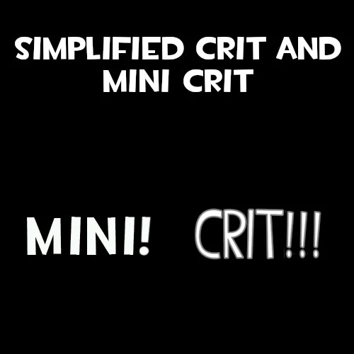Simplified vanilla crit and mini crit effects