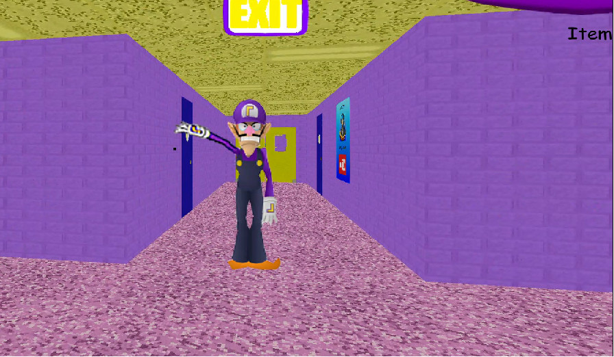 Waluigi S Basics In Wah And Wonders Baldi S Basics Mods - waluigi pants roblox