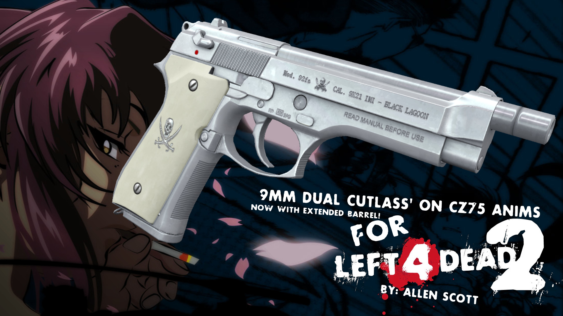 9mm Dual Cutlass On Cz75 Anims Left 4 Dead 2 Mods