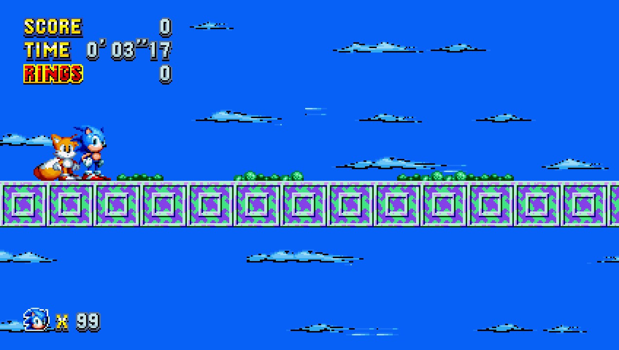 Sonic Chaos - Master System (Stage 03-Sleeping Egg Zone)