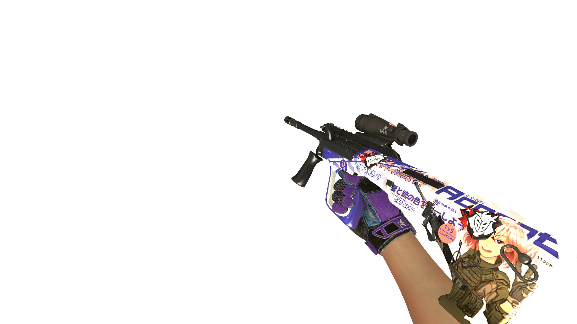 [CSGO Mod] (Mostly) Purple Weapons (w/ Stickers!) [CounterStrike