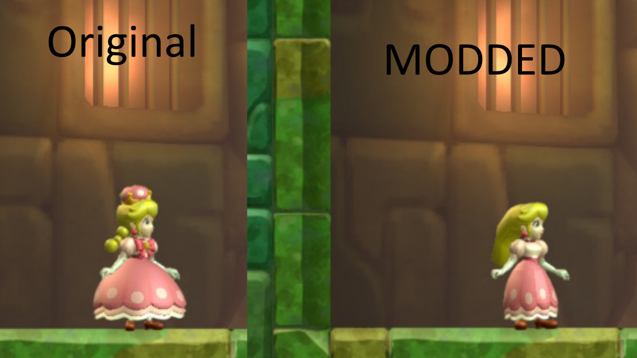 Playable Princess Peach [New Super Mario Bros. U Deluxe] [Mods]
