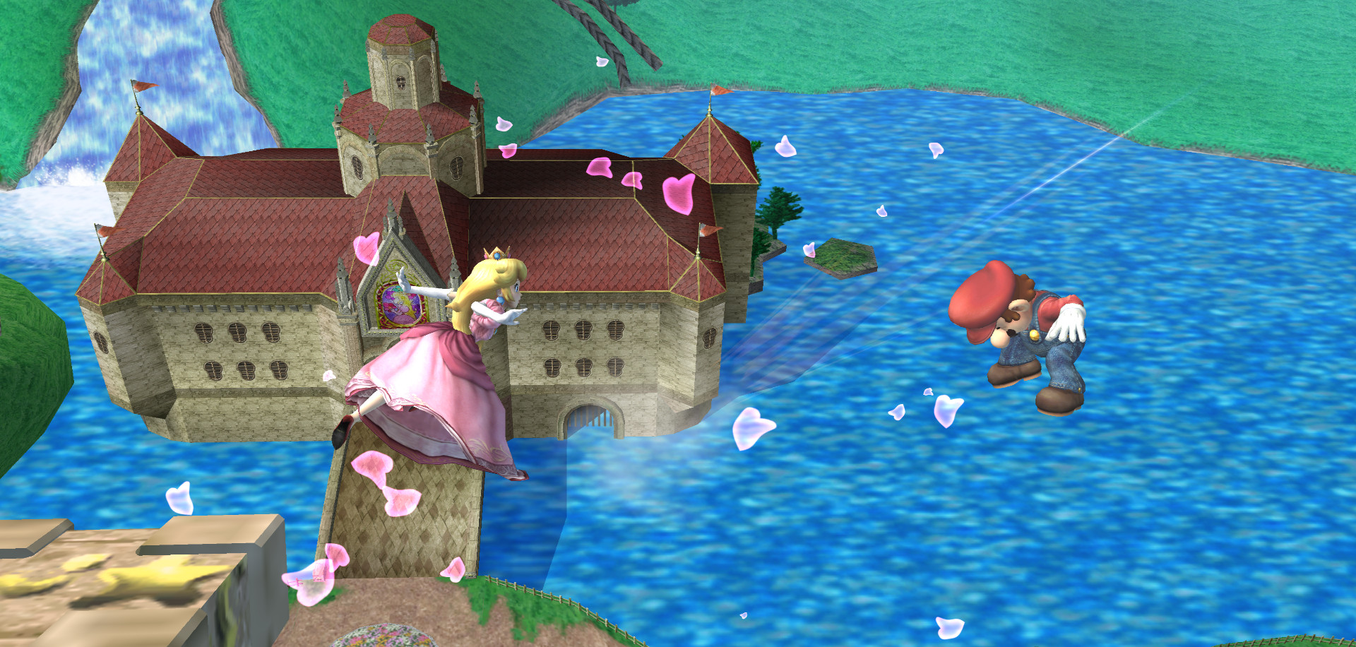 Peach's Castle Melee-64 Improvements + Bumper [super Smash Bros. Brawl 