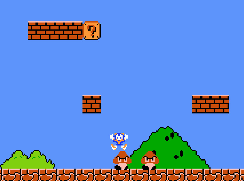 Sonic in SMB1 [Super Mario Bros] [Mods]