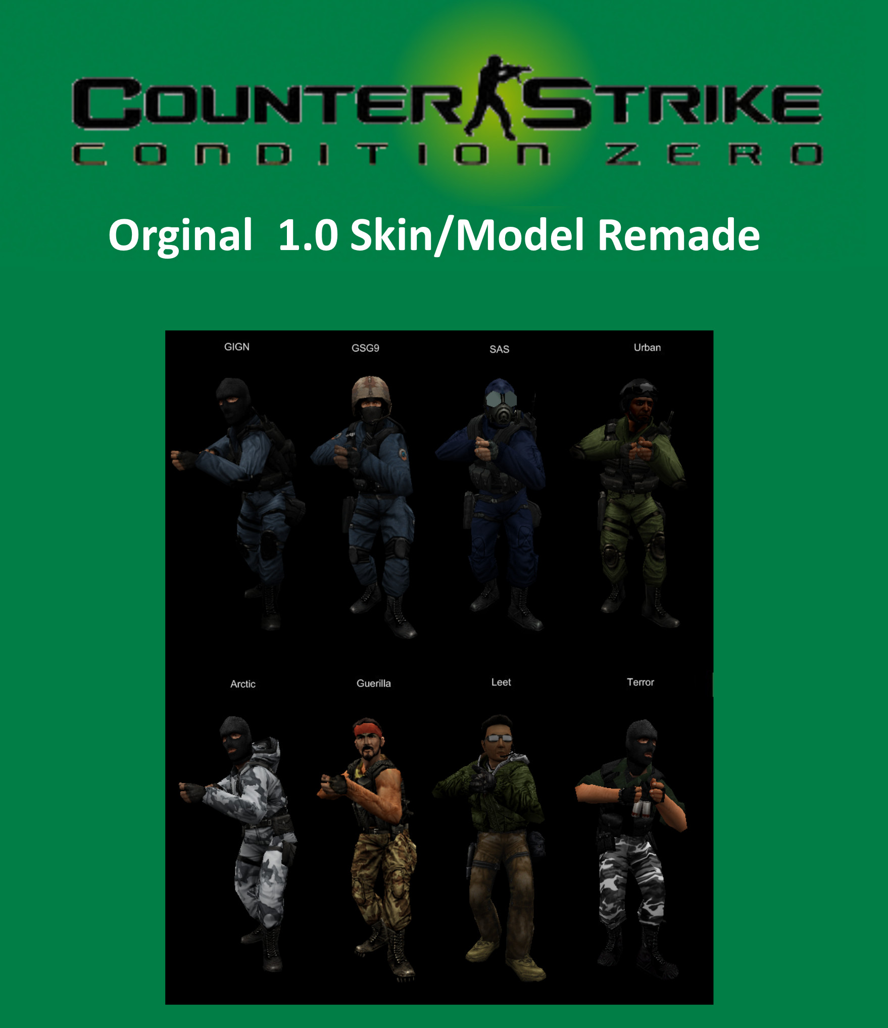 CS:CZ Gearbox Skins on Rituals Models [Counter-Strike: Condition Zero]  [Mods]