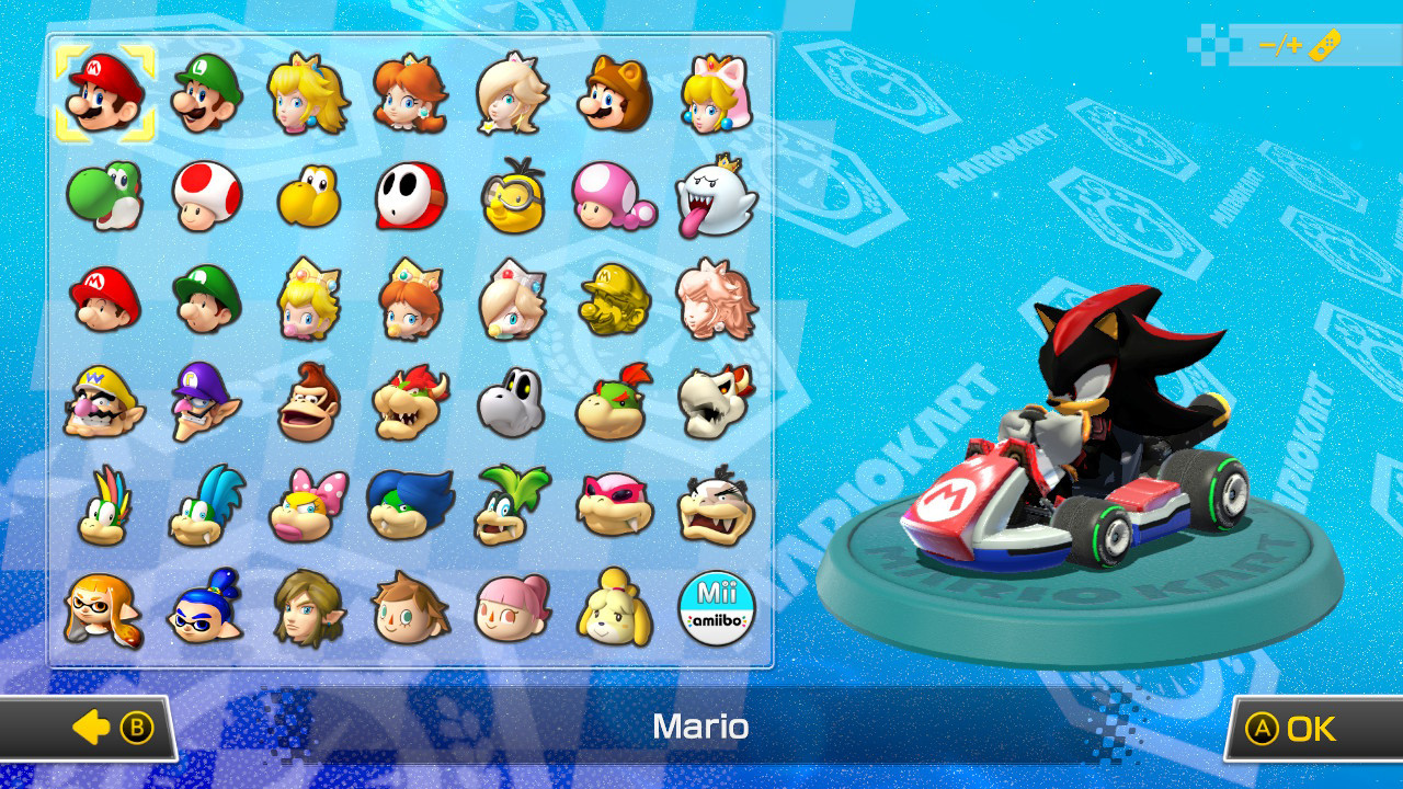 Shadow Replaces Mario! (Model Import) [Mario Kart 8 Deluxe] [Mods]