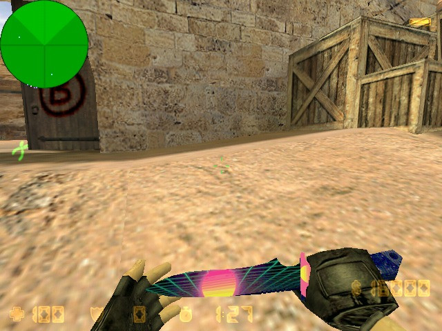 Vaporwave Knife Skin [Counter-Strike 1.6] [Mods]