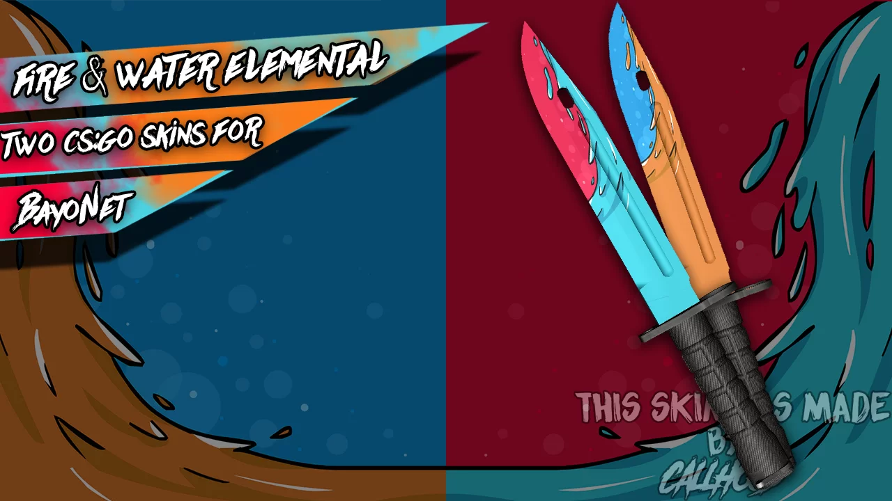 Bayonet - Fire & Water Elemental Skin Pack