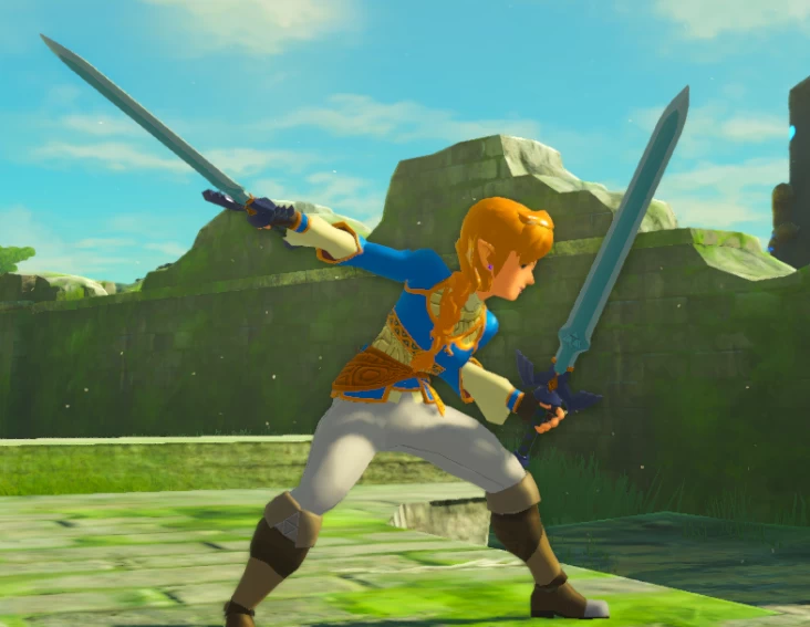 Dual Wield Project The Legend Of Zelda Breath Of The Wild Wiiu Mods - dual sword roblox